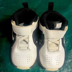 White & Black High Top Nikes